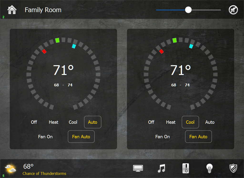 Simple RTI Interface for Thermostat Control